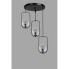 Industrial Scandinavian Chandelier, 70 cm Height, 30 cm Diameter | 100% Metal, Black Finish, E27 Socket, Max 40W | Stylish Lighting for Modern Spaces