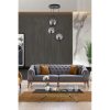 Industrial Scandinavian Chandelier, 70 cm Height, 30 cm Diameter | 100% Metal, Black Finish, E27 Socket, Max 40W | Stylish Lighting for Modern Spaces