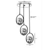 Industrial Scandinavian Chandelier, 70 cm Height, 30 cm Diameter | 100% Metal, Black Finish, E27 Socket, Max 40W | Stylish Lighting for Modern Spaces