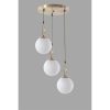 Elegant Scandinavian Chandelier, 70 cm Height, 30 cm Diameter | 100% Metal, E27 Socket, Oven Dried Paint, Tumbled Coating | Glamorous White Design
