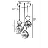 Elegant Scandinavian Chandelier, 70 cm Height, 30 cm Diameter | 100% Metal, E27 Socket, Oven Dried Paint, Tumbled Coating | Glamorous White Design