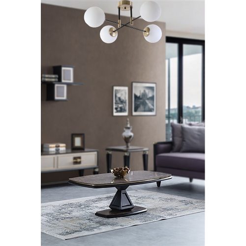 Scandinavian Chandelier, 65 cm Diameter, 35 cm Height | 100% Metal, E27 Socket, Max 40W | Elegant White Design with Oven Dried Paint & Tumbled Coating