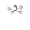 Scandinavian Chandelier, 65 cm Diameter, 35 cm Height | 100% Metal, E27 Socket, Max 40W | Elegant White Design with Oven Dried Paint & Tumbled Coating