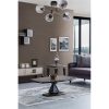 Scandinavian Chandelier, 65 cm Diameter, 35 cm Height | 100% Metal, Black & Fume Colors, E27 Socket, Oven Dried Paint | Elegant Lighting for Modern Spaces