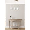 Elegant Scandinavian Chandelier, 55 cm Length, 70 cm Height | 100% Metal, Adjustable, White & Copper | Perfect for Glam Home Décor