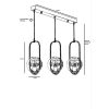 Elegant Scandinavian Chandelier, 55 cm Length, 70 cm Height | 100% Metal, Adjustable, White & Copper | Perfect for Glam Home Décor