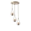 Glam Scandinavian Chandelier, 70 cm Height, 30 cm Diameter | 100% Metal, Copper Finish, E27 Socket, Max 40W | Elegant Lighting for Modern Spaces