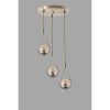 Glam Scandinavian Chandelier, 70 cm Height, 30 cm Diameter | 100% Metal, Copper Finish, E27 Socket, Max 40W | Elegant Lighting for Modern Spaces