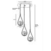 Glam Scandinavian Chandelier, 70 cm Height, 30 cm Diameter | 100% Metal, Copper Finish, E27 Socket, Max 40W | Elegant Lighting for Modern Spaces