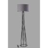 Industrial Floor Lamp, Dark Grey, 160 cm Height, 45 cm Shade | 100% Metal, E27 Socket, Oven Dried Paint | Stylish Lighting for Modern Spaces