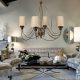 Elegant Adjustable Chandelier, Metal Body, 60 cm Diameter, 60-90 cm Height | E14 Socket, Max 40W | American Traditional & Glam Design for Stylish Spaces