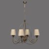 Elegant Adjustable Chandelier, Metal Body, 60 cm Diameter, 60-90 cm Height | E14 Socket, Max 40W | American Traditional & Glam Design for Stylish Spaces