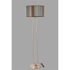 Modern Floor Lamp, 170 cm Height, 100% Metal, Tumbled Coating, E27 Socket, 45 cm Shade | Glamorous Geometric Design for Stylish Home Decor
