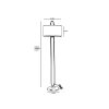 Modern Floor Lamp, 170 cm Height, 100% Metal, Tumbled Coating, E27 Socket, 45 cm Shade | Glamorous Geometric Design for Stylish Home Decor