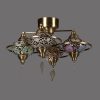 Elegant Oriental Chandelier, Metal Body with Glass Cap, 44 cm Length & 50 cm Diameter, E27 Socket Max 40W | Perfect for Traditional & Southwestern Decor