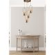Glam Scandinavian Chandelier, 70 cm Height, 30 cm Diameter | 100% Metal, Copper Finish, E27 Socket, Max 40W | Elegant Lighting for Modern Spaces
