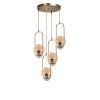 Glam Scandinavian Chandelier, 70 cm Height, 30 cm Diameter | 100% Metal, Copper Finish, E27 Socket, Max 40W | Elegant Lighting for Modern Spaces