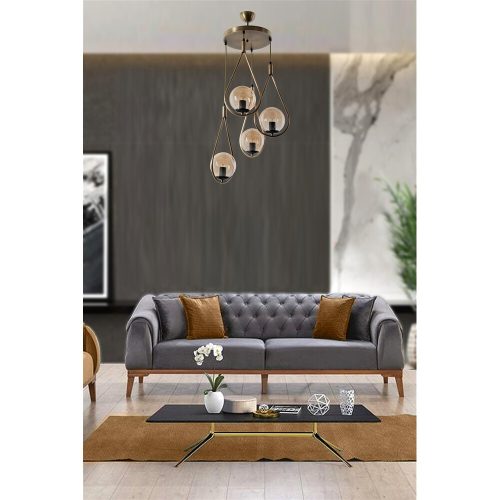 Glam Scandinavian Chandelier, 70 cm Height, 30 cm Diameter | 100% Metal, Copper Finish, E27 Socket, Max 40W | Elegant Lighting for Modern Spaces