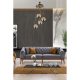 Glam Scandinavian Chandelier, 70 cm Height, 30 cm Diameter | 100% Metal, Copper Finish, E27 Socket, Max 40W | Elegant Lighting for Modern Spaces