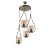 Glam Scandinavian Chandelier, 70 cm Height, 30 cm Diameter | 100% Metal, Copper Finish, E27 Socket, Max 40W | Elegant Lighting for Modern Spaces