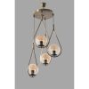 Glam Scandinavian Chandelier, 70 cm Height, 30 cm Diameter | 100% Metal, Copper Finish, E27 Socket, Max 40W | Elegant Lighting for Modern Spaces