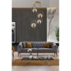 Glam Scandinavian Chandelier, 70 cm Height, 30 cm Diameter | 100% Metal, Copper Finish, E27 Socket, Max 40W | Elegant Lighting for Modern Spaces