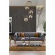 Glam Scandinavian Chandelier, 70 cm Height, 30 cm Diameter | 100% Metal, Copper Finish, E27 Socket, Max 40W | Elegant Lighting for Modern Spaces