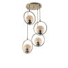 Glam Scandinavian Chandelier, 70 cm Height, 30 cm Diameter | 100% Metal, Copper Finish, E27 Socket, Max 40W | Elegant Lighting for Modern Spaces