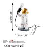 Hand-Painted Table Lamp, 30 cm x 32 cm x 15 cm | 100% Polyester, E27 Socket (Max 40W) | Unique Design, 200 cm Cable | Perfect for Home Decor & Lighting