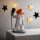 Hand-Painted Table Lamp, 20 x 15 x 32 cm | 100% Polyester, E27 Compatible | Unique Color Variations, 200 cm Cable Included | Perfect for Home Decor