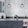 Industrial Black Chandelier, Metal Body, 25 x 25 cm, Height 116 cm, Adjustable, E27 Socket, Elegant Design for Modern Spaces, IP20 Rated