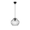 Industrial Black Chandelier, Metal Body, 25 x 25 cm, Height 116 cm, Adjustable, E27 Socket, Elegant Design for Modern Spaces, IP20 Rated