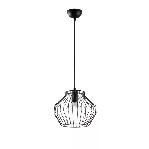 Opviq, 584TTM1419, Industrial black chandelier, metal body, 25 x 25 cm, height 116 cm, adjustable, E27 socket, elegant design for modern spaces, IP20 classification