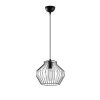 Industrial Black Chandelier, Metal Body, 25 x 25 cm, Height 116 cm, Adjustable, E27 Socket, Elegant Design for Modern Spaces, IP20 Rated