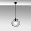 Industrial Black Chandelier, Metal Body, 25 x 25 cm, Height 116 cm, Adjustable, E27 Socket, Elegant Design for Modern Spaces, IP20 Rated