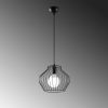 Industrial Black Chandelier, Metal Body, 25 x 25 cm, Height 116 cm, Adjustable, E27 Socket, Elegant Design for Modern Spaces, IP20 Rated