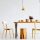 Elegant Gold Chandelier, 18 x 18 cm, Height 114 cm | Metal Body, 90 cm Cable | Modern Glam Scandinavian Design for Stylish Home Décor