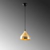 Elegant Gold Chandelier, 18 x 18 cm, Height 114 cm | Metal Body, 90 cm Cable | Modern Glam Scandinavian Design for Stylish Home Décor