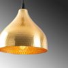 Elegant Gold Chandelier, 18 x 18 cm, Height 114 cm | Metal Body, 90 cm Cable | Modern Glam Scandinavian Design for Stylish Home Décor
