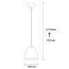 Elegant Vintage Chandelier, Metal Body, 16 x 16 cm, Height 113 cm | Modern Glam Scandinavian Design | Perfect for Living Room & Dining Spaces