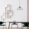 Modern Black Chandelier, 40 x 40 cm, Height 126 cm | Metal Body, Adjustable Height, E27 Socket, Elegant Design for Home & Office | IP20 Rated