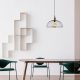 Modern Black Chandelier, 40 x 40 cm, Height 126 cm | Metal Body, Adjustable Height, E27 Socket, Elegant Design for Home & Office | IP20 Rated