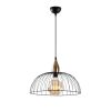 Modern Black Chandelier, 40 x 40 cm, Height 126 cm | Metal Body, Adjustable Height, E27 Socket, Elegant Design for Home & Office | IP20 Rated