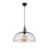 Modern Black Chandelier, 40 x 40 cm, Height 126 cm | Metal Body, Adjustable Height, E27 Socket, Elegant Design for Home & Office | IP20 Rated