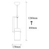 Opviq, 584TTM1314, Industrial Black Chandelier, Metal Body, 126 cm Height | Adjustable, E27 Socket, IP20 | Perfect for Modern Home & Office Decor, Elegant Design
