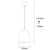 Modern Chandelier, Gold & Black, 20 x 20 cm, Height 125 cm | Adjustable, E27 Socket, IP20 | Glam & Scandinavian Design for Stylish Interiors