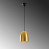 Modern Chandelier, Gold & Black, 20 x 20 cm, Height 125 cm | Adjustable, E27 Socket, IP20 | Glam & Scandinavian Design for Stylish Interiors