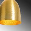 Modern Chandelier, Gold & Black, 20 x 20 cm, Height 125 cm | Adjustable, E27 Socket, IP20 | Glam & Scandinavian Design for Stylish Interiors