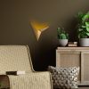 Elegant Gold Wall Lamp, Metal Body, 34 x 5 x 34 cm | Non-Adjustable Height, G9 Socket (Max 10W) | Stylish Lighting for Modern Home Decor