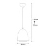 Modern Vintage Chandelier, Metal Body, 20 x 20 cm, Height 118 cm, Adjustable, E27 Max 40W, Glam Scandinavian Design, Perfect for Home Decor